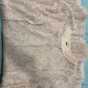 Free People Cream Lace Dress